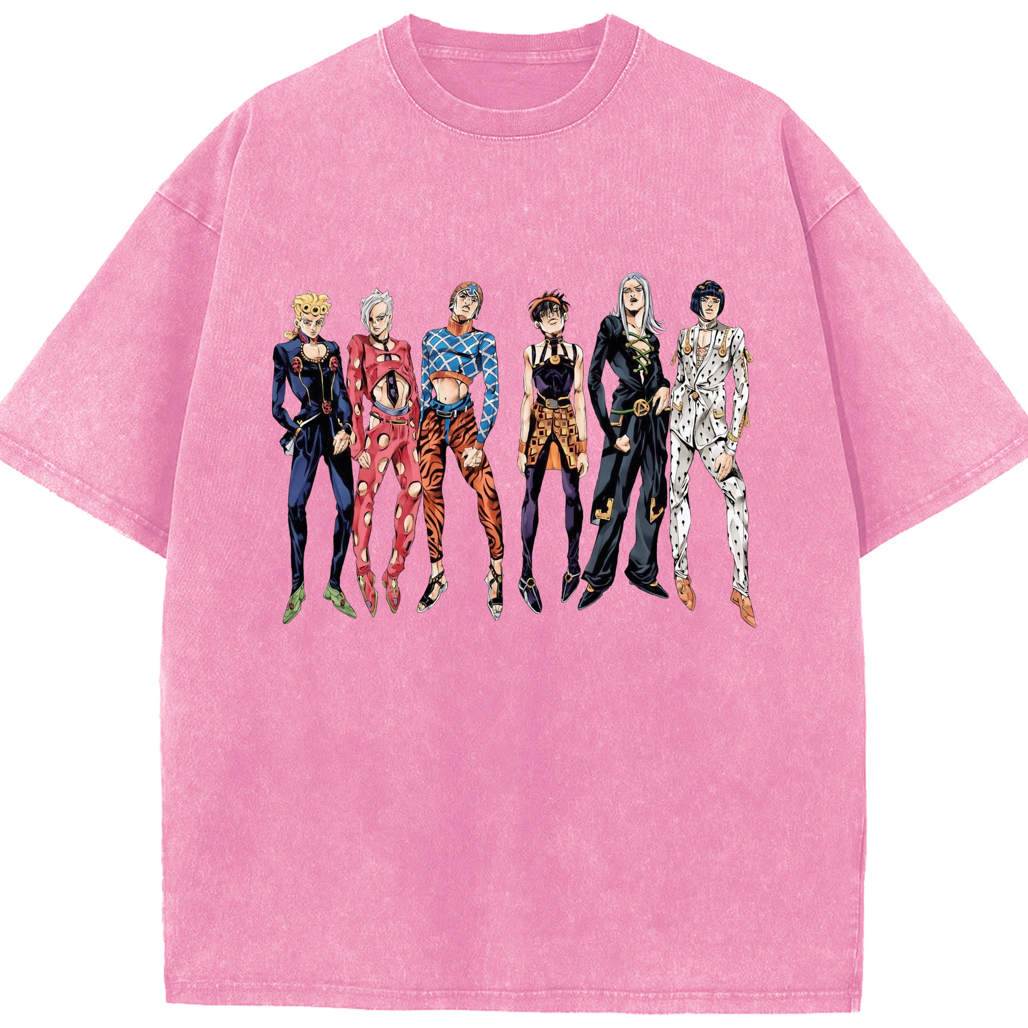 （画像用） ジョジョの奇妙な冒険 JoJo's Bizarre Adventure 綿100% ヴィンテージ風 半袖Tシャツ（フロントプリント）